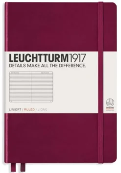 Leuchtturm Notebook A5 hard 251s Port Red linjerad