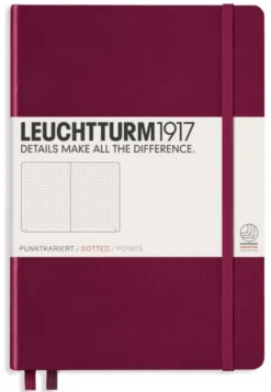 Leuchtturm Notebook A5 hard 251s Port Red dotted