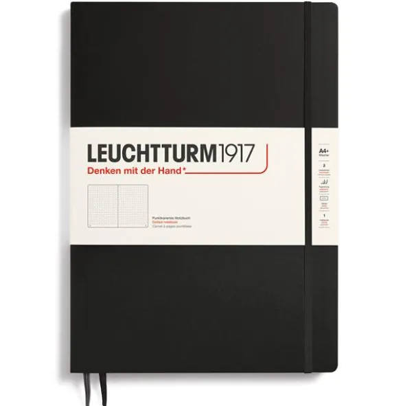 Leuchtturm Notebook A4 Slim Hard 121s Black dotted