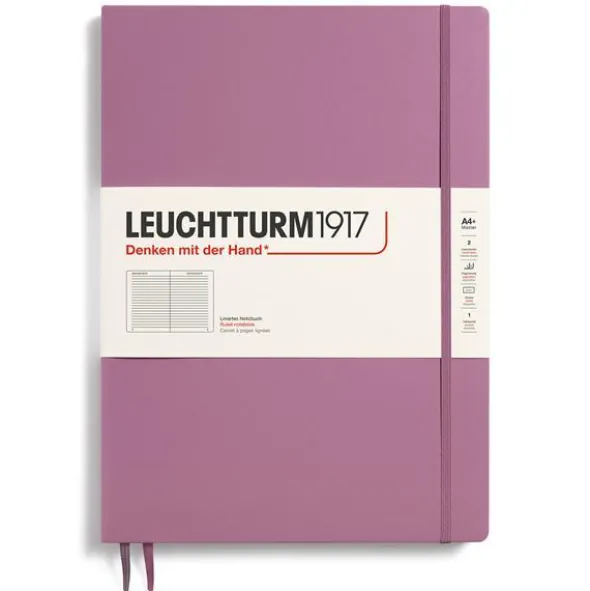 Leuchtturm Notebook A4 Slim Hard 123s Dusty Rose linjerad