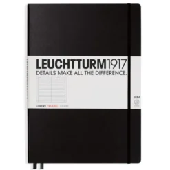 Leuchtturm Notebook A4 Slim Hard 121s Black linjerad