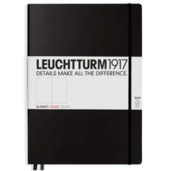 Leuchtturm Notebook A4 Slim Hard 121s Svart olinjerad