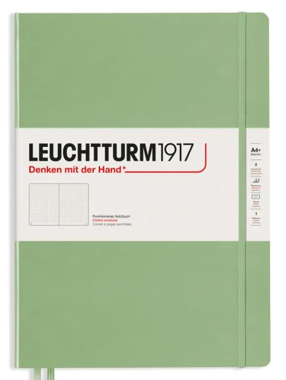 Leuchtturm Notebook A4 Slim Hard 121s Sage squared
