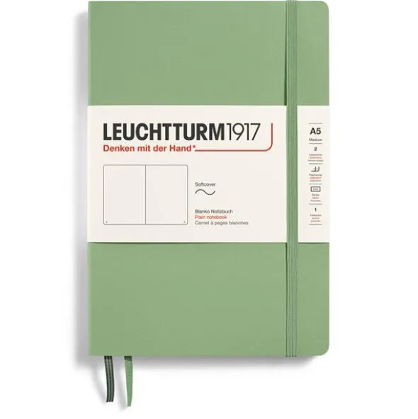 Leuchtturm Notebook A5 soft olinjerad Sage