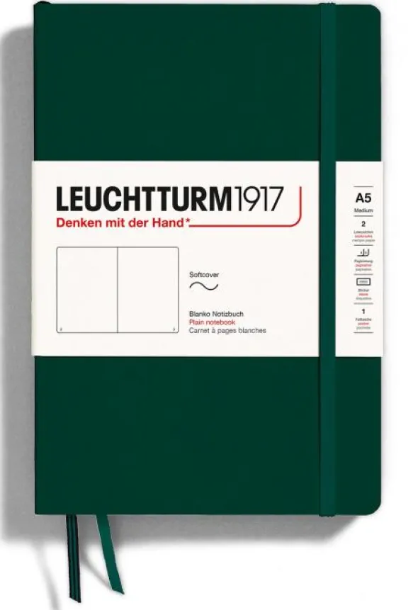 Leuchtturm Notebook A5 soft Plain Forest Green