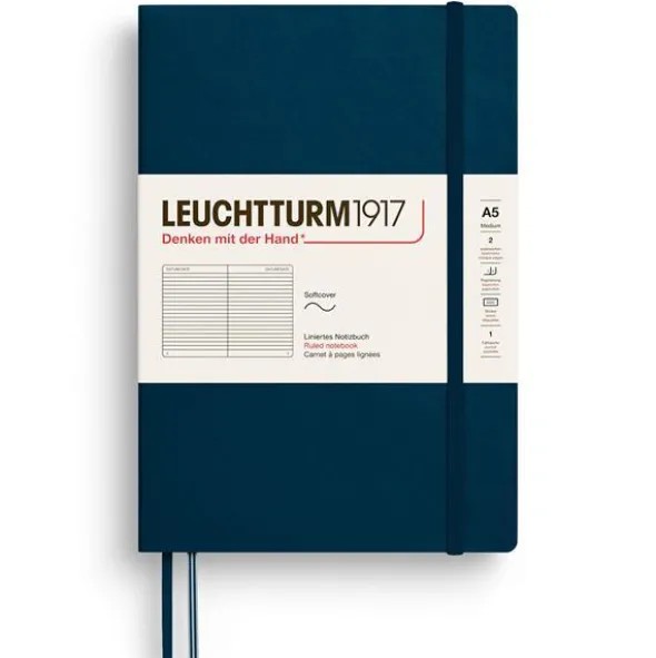 Leuchtturm Notebook A5 soft Ruled Deep Sea