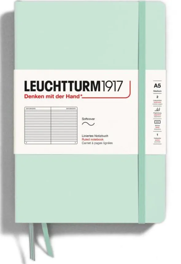 Leuchtturm Notebook A5 soft Ruled Mint Green