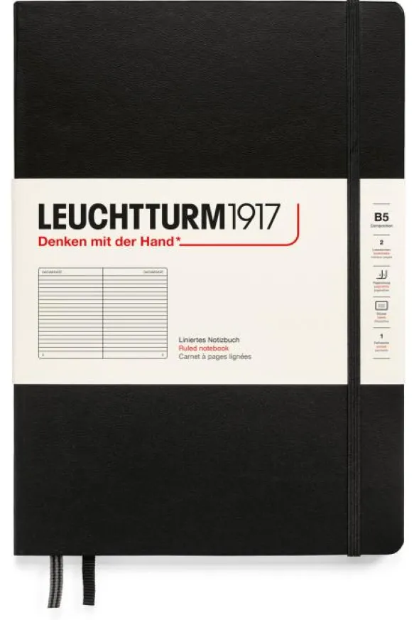 Leuchtturm Notebook B5 Hard 219s Black ruled