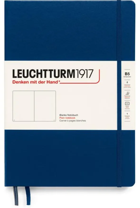 Leuchtturm Notebook B5 Hard 219s Navy Plain