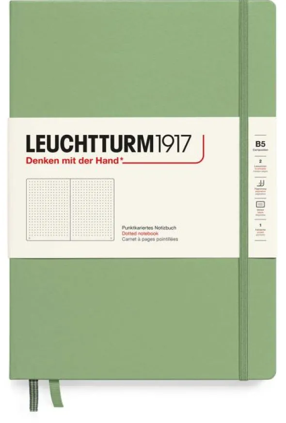 Leuchtturm Notebook B5 Hard 219s Sage Dotted
