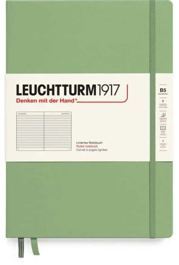 Leuchtturm Notebook B5 Hard 219s Sage ruled