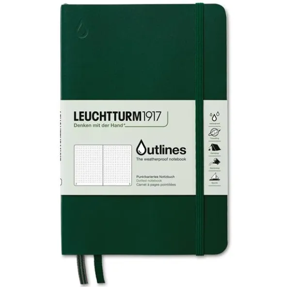 Leuchtturm Outlines Notebook B6 Dotted Signal Walden Green