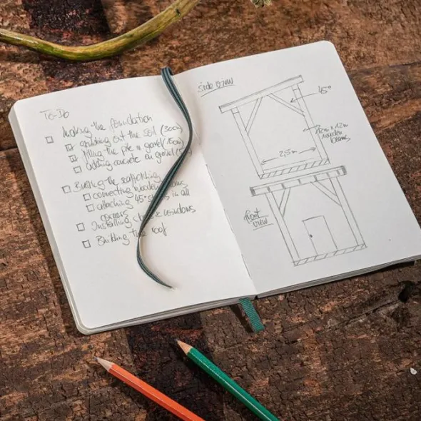 Leuchtturm Outlines Notebook B6 Dotted Signal Walden Green