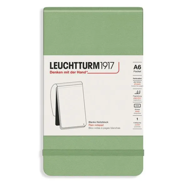 Leuchtturm Reporter Notepad A6 hard cover plain Sage