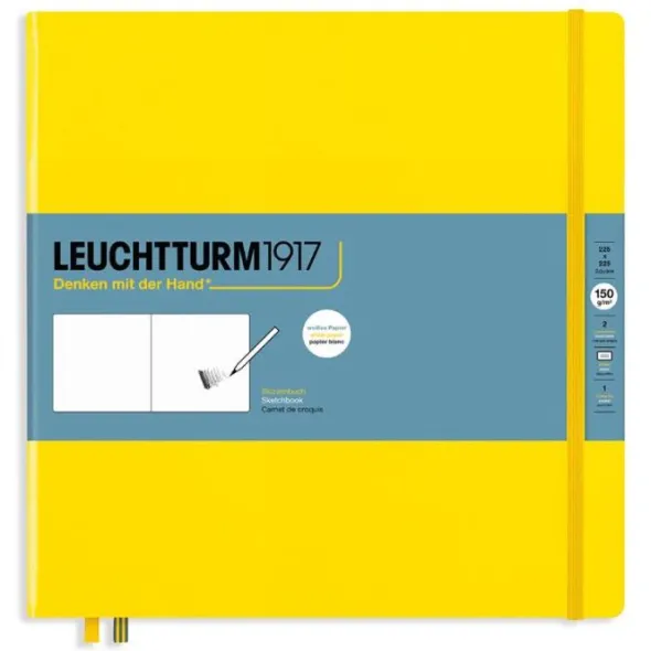 Leuchtturm Sketchbook Square 225x225 Lemon