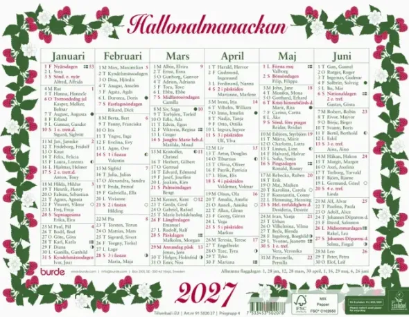 Lilla Hallonalmanackan 2027