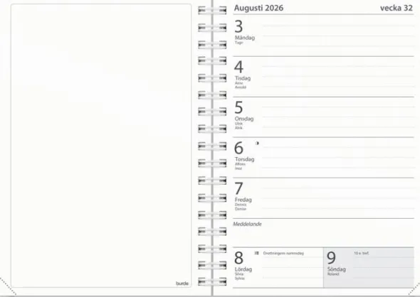 Lilla Loggkalender A6 2026-2027