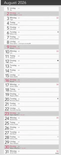 Liten Bordskalender Elegant 2026