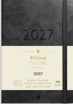 Liten veckokalender Forma Deluxe svart 2027