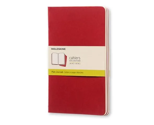Moleskine Cahier Journal Large Plain - Röd