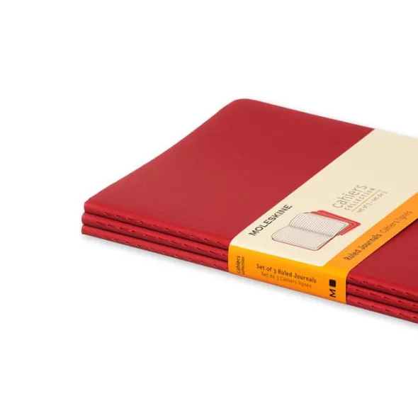 Moleskine Cahier Journal Large Ruled - Röd