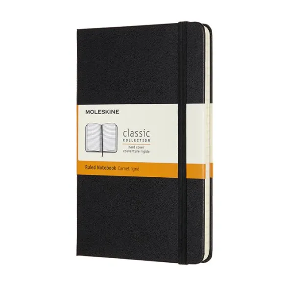 Moleskine Classic Hard Medium Ruled Notebook Black