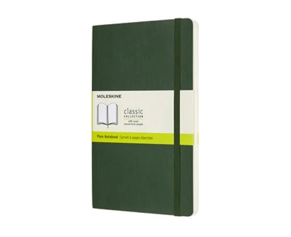Moleskine Classic Soft Large Plain Notebook Myrtle Green
