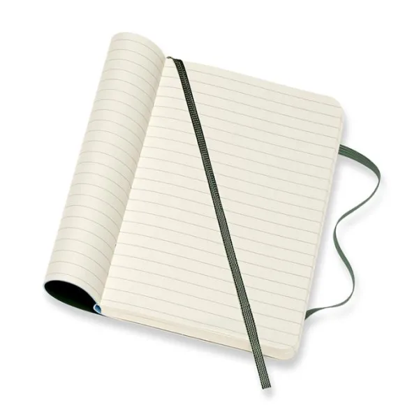 Moleskine Classic Soft Pocket Ruled Notebook Myrtle Green