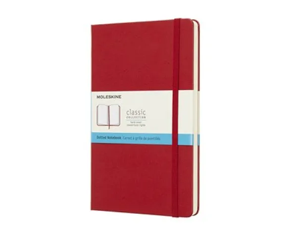 Moleskine Dotted Classic Notebook Large - Röd 13x21cm