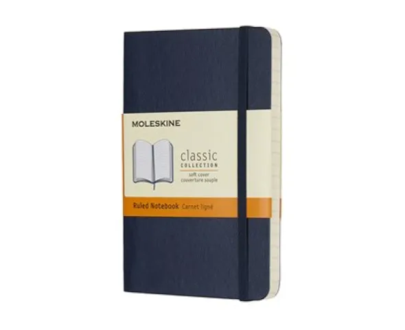 Moleskine Notebook Pocket Soft Cover - Blå - Linjerad