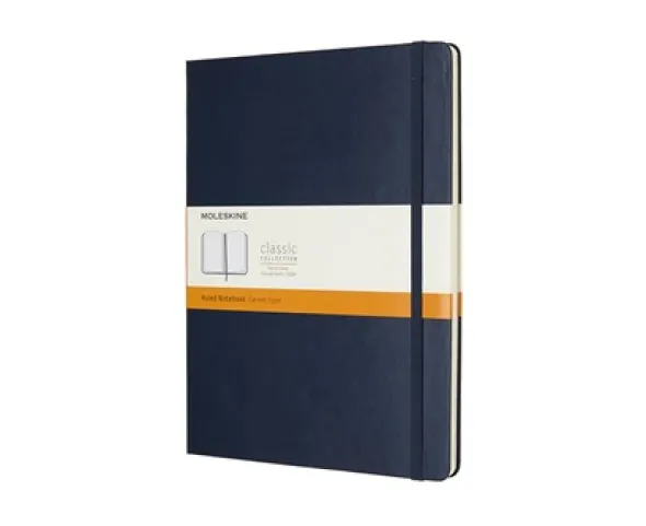 Moleskine Notebook X-large Hard Cover - Blå - Linjerad