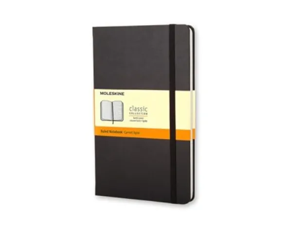 Moleskine Ruled Classic Notebook Large - Svart 13x21cm
