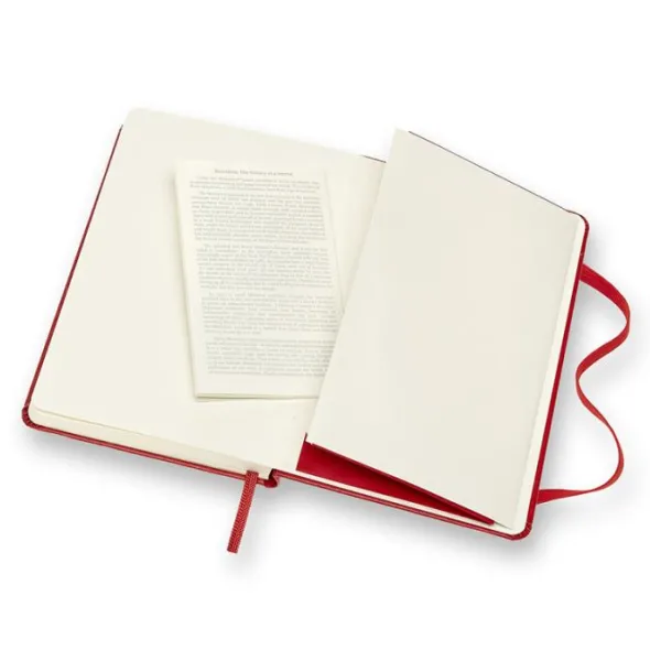Moleskine Ruled Classic Notebook Pocket - Röd 9x14cm
