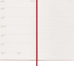 Moleskine Veckokalender L Hård 26/27 Red