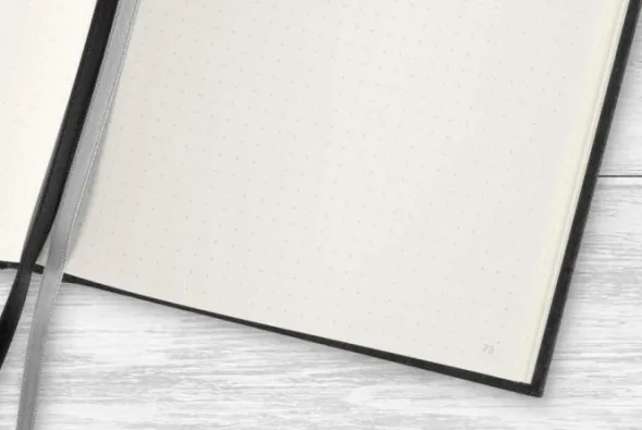 Notebook A5 dotted Textil svart