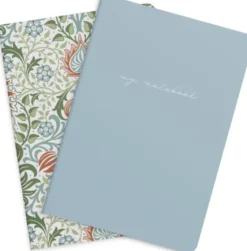 Notebook Blue & Flower 2-pack