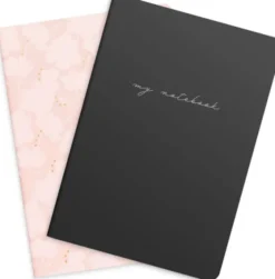 Notebook Flower & Notes A5 2-pack