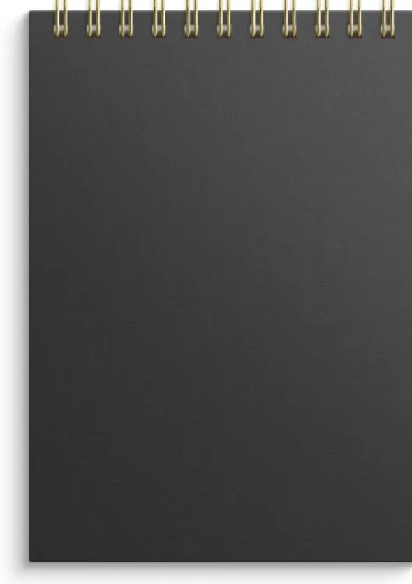 Notebook lined A6 black