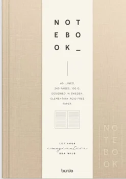 Notebook Textile beige lined A5