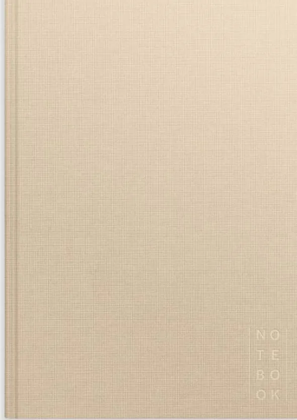 Notebook Textile beige lined A4