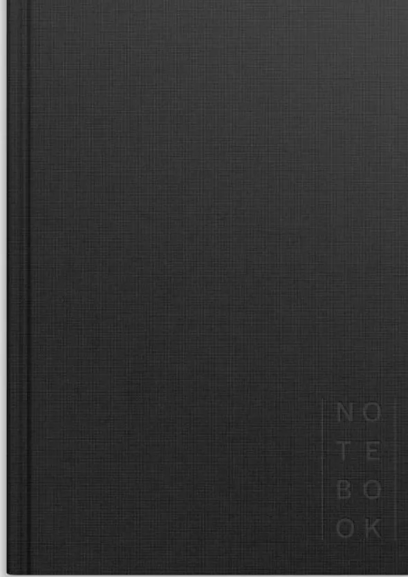 Notebook Textile black lined A5