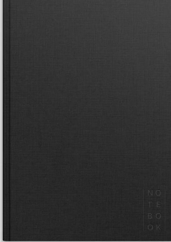 Notebook Textile black lined A4