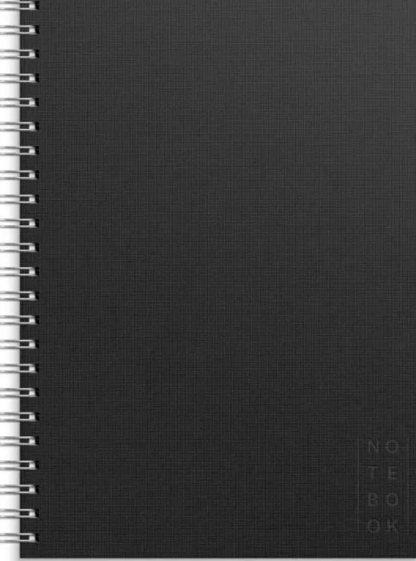 Notebook Textile black lined A4 spiralbunden