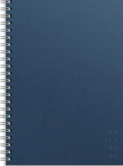 Notebook Textile dark blue lined A4 spiralbunden