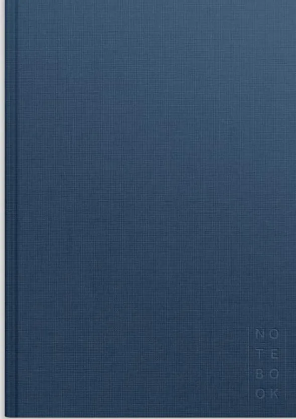 Notebook Textile dark blue unlined A4