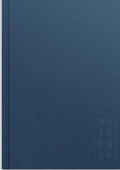 Notebook Textile dark blue unlined A5