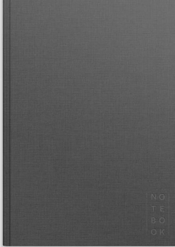 Notebook Textile dark grey lined A4