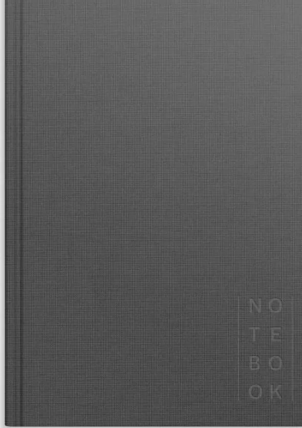 Notebook Textile dark grey unlined A5