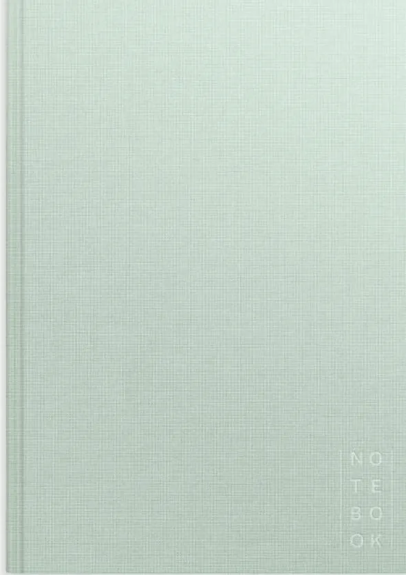 Notebook Textile green lined A4
