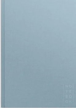 Notebook Textile light blue lined A4